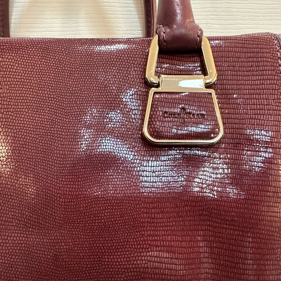 Purple with animal print accent Cole Haan bag. - Picture 7 of 15